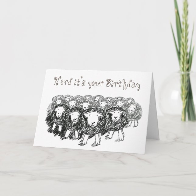 Tarjeta de cumpleaños Herdwick Flock (Anverso)