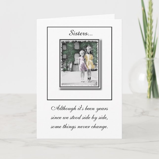 Tarjeta de cumpleaños "Hermanas" (Anverso)