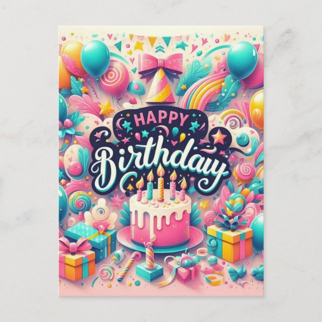 Tarjeta de cumpleaños hermosa (Anverso)