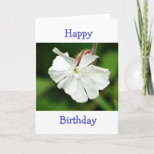 Tarjeta de cumpleaños hermosa flor blanca