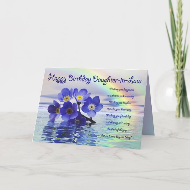 Tarjeta de cumpleaños, Hija en la ley y olvídate d (Anverso)