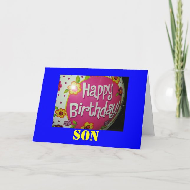 tarjeta de cumpleaños hijo (Anverso)