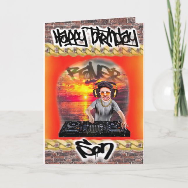 Tarjeta de cumpleaños hijo (Anverso)