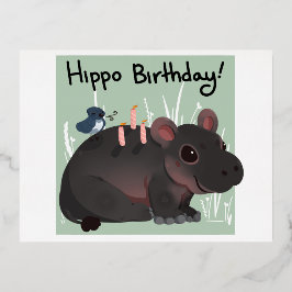 Tarjeta de cumpleaños Hippo