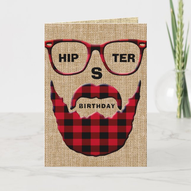Tarjeta de cumpleaños HipSter (Anverso)