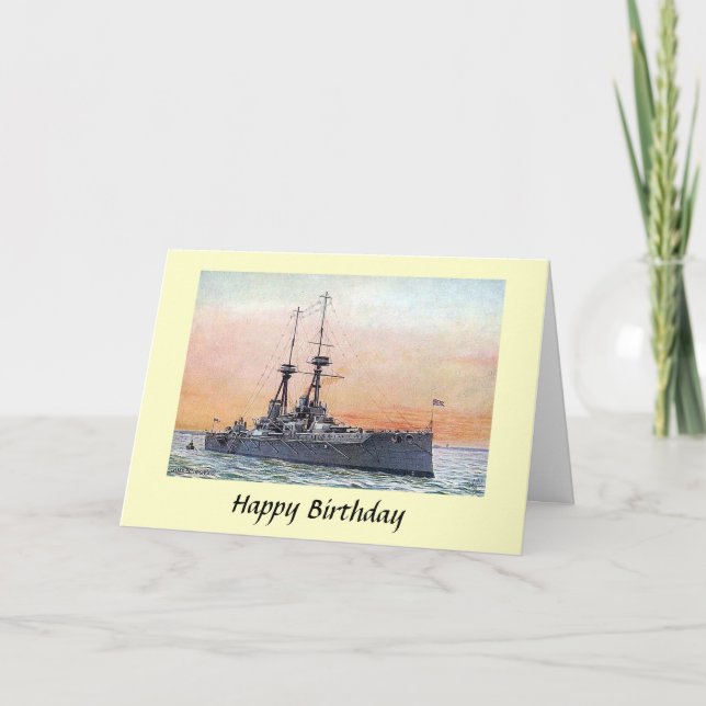 Tarjeta de cumpleaños - HMS Collingwood (Anverso)