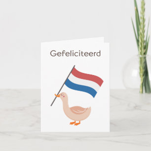 Tarjeta de cumpleaños holandesa - Gefeliciteerd