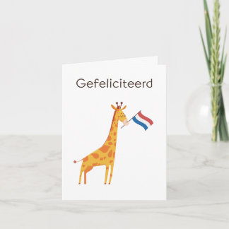 Tarjeta de cumpleaños holandesa - Gefeliciteerd