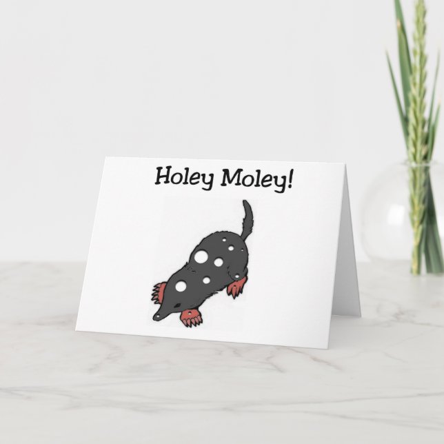 Tarjeta de cumpleaños Holey Moley (Anverso)