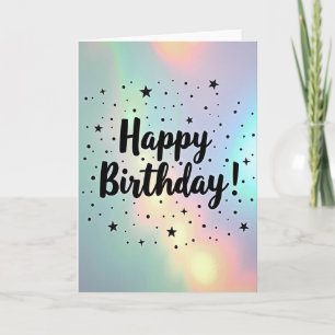 Tarjeta de cumpleaños holográfica
