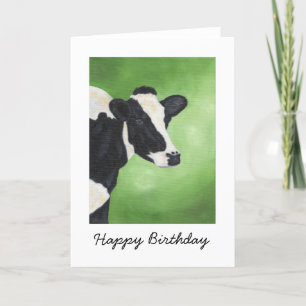 Tarjeta de cumpleaños Holstein Cow