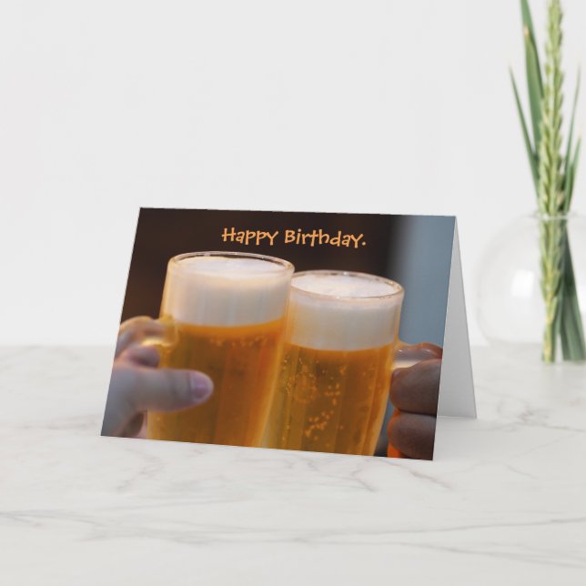 Tarjeta de cumpleaños Hoppy Beerthday Beer Beer (Anverso)