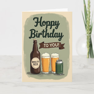 Tarjeta de cumpleaños Hoppy Brew