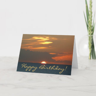 Tarjeta de cumpleaños Horizon Sunset (interior en