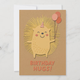 Tarjeta de cumpleaños Hugs Hedgehog