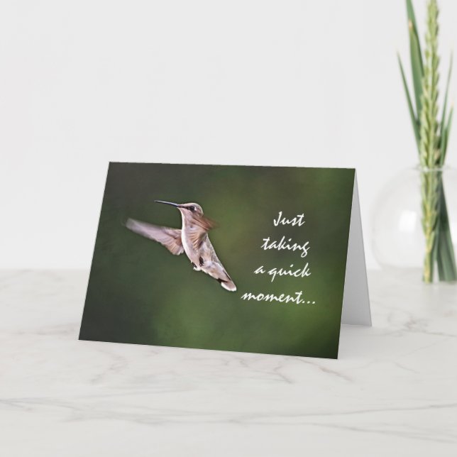 Tarjeta de cumpleaños Hummingbird (Anverso)