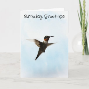 Tarjeta de cumpleaños Hummingbird Bird Lover