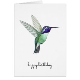Tarjeta de cumpleaños Hummingbird de Costa