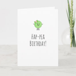 Tarjeta de cumpleaños humorística Cute Pea