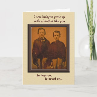 Tarjeta de cumpleaños humorística de los hermanos