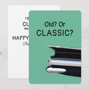 Tarjeta de cumpleaños humorística para un clásico