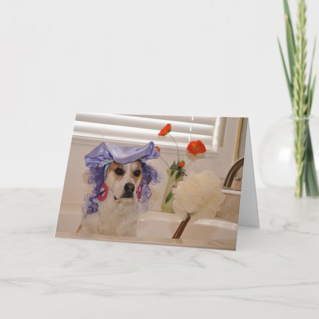 Tarjeta de cumpleaños humorística tardía (Anverso)