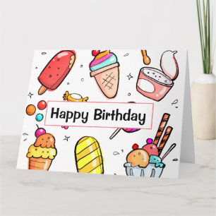 Tarjeta de cumpleaños Ice Cream