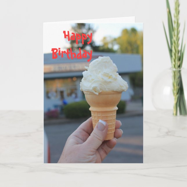 Tarjeta de cumpleaños Ice Cream (Anverso)
