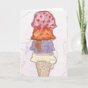 Tarjeta de cumpleaños Ice Cream Cone