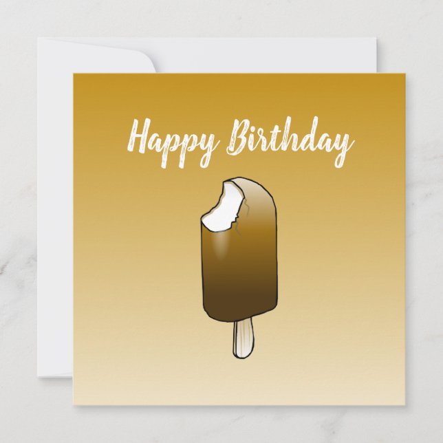 Tarjeta de cumpleaños Ice Cream Flat (Anverso)