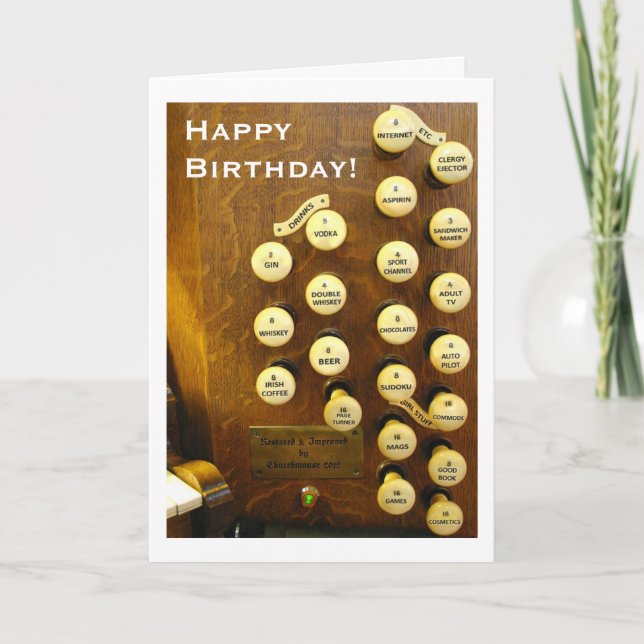 Tarjeta de cumpleaños ideal del órgano (Anverso)