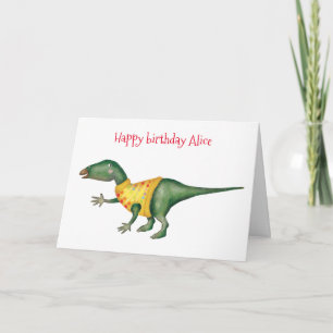 Tarjeta de cumpleaños Iguanadón personalizada