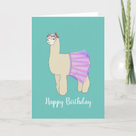 Tarjeta de cumpleaños illusima Ballerina Llama Tur