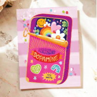 Tarjeta de Cumpleaños Ilustrada Divertida y Colori