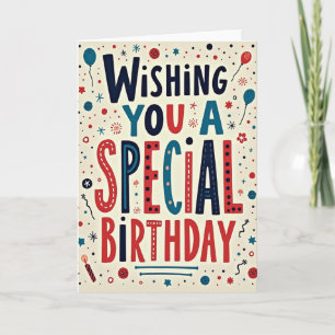 Tarjeta de cumpleaños ilustrada especial