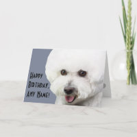 Tarjeta de cumpleaños ilustrada Frise de Bichon