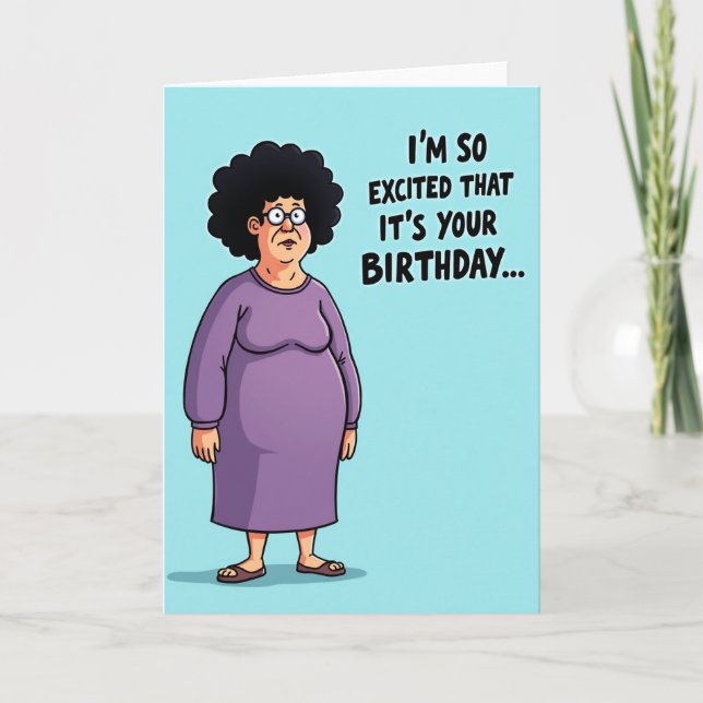 Tarjeta de cumpleaños ilustrada vibrante (Anverso)