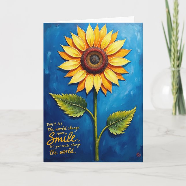 Tarjeta de cumpleaños Impasto Bloom (Anverso)