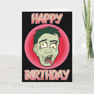 Tarjeta de cumpleaños impresionante del zombi