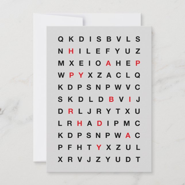 Tarjeta de cumpleaños imprimible - Diseño minimali (Anverso)