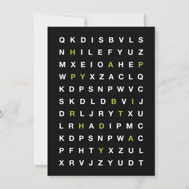 Tarjeta de cumpleaños imprimible – Diseño minimali (Anverso)