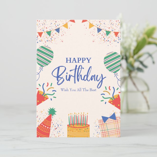 tarjeta de cumpleaños imprimible - saludo de cumpl (Anverso de pie)