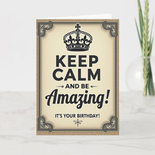 Tarjeta de cumpleaños increíble vintage