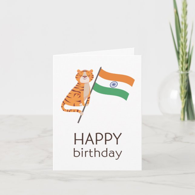 Tarjeta de cumpleaños india (Anverso)