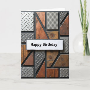 Tarjeta de cumpleaños industrial