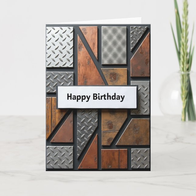 Tarjeta de cumpleaños industrial (Anverso)