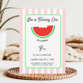 Tarjeta de cumpleaños infantil de invitación a Uno