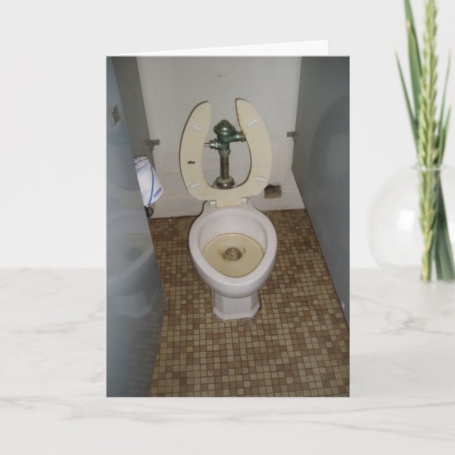 Tarjeta de cumpleaños "Inodoro viejo sucio" (Anverso)