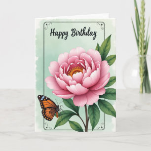 Tarjeta de cumpleaños Insect Bloom