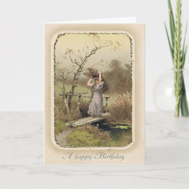 Tarjeta de cumpleaños insignificante con trabajo C (Anverso)